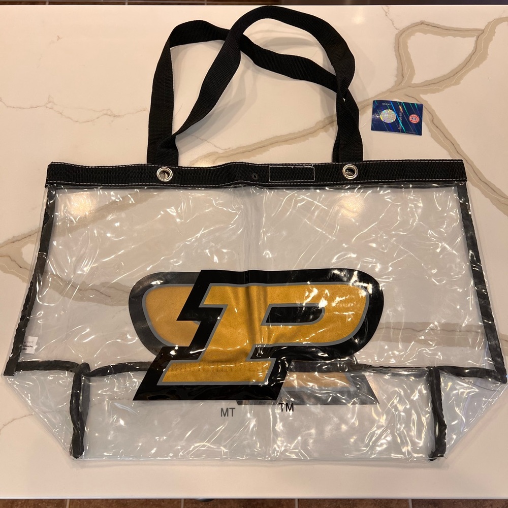 NWT Official Licensed Purdue University Oversized Clear Tote